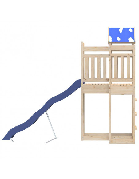 Set da Gioco da Esterno in Legno Massello di Pino