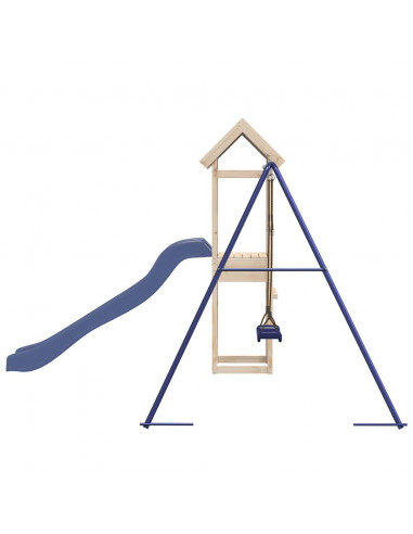 Set da Gioco da Esterno in Legno Massello di Pino