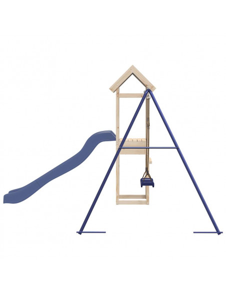 Set da Gioco da Esterno in Legno Massello di Pino