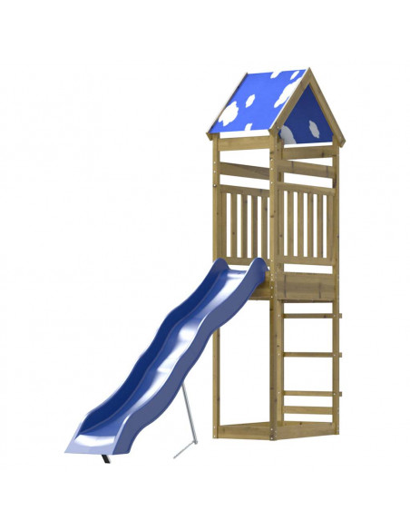 Set da Gioco da Esterno in Legno di Pino Impregnato