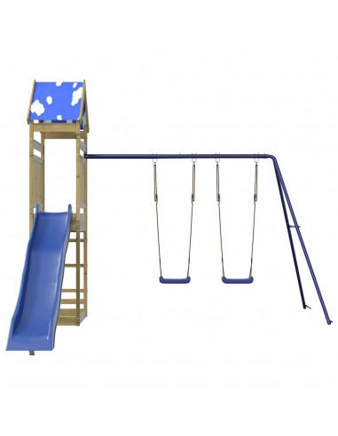 Set da Gioco da Esterno in Legno di Pino Impregnato