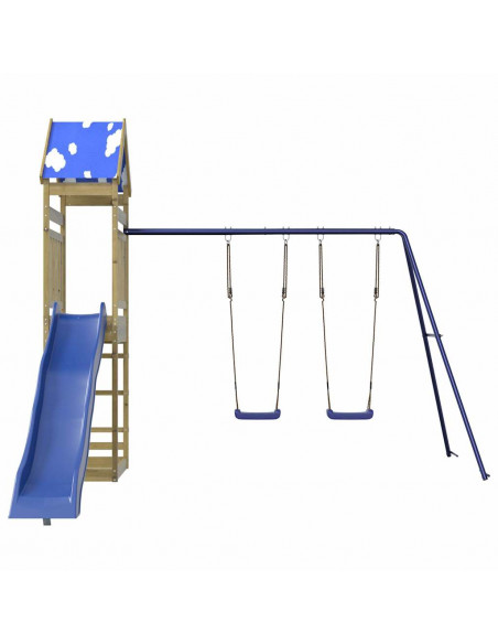 Set da Gioco da Esterno in Legno di Pino Impregnato