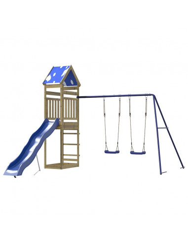 Set da Gioco da Esterno in Legno di Pino Impregnato