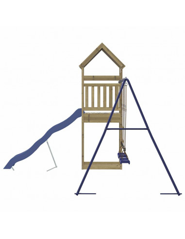 Set da Gioco da Esterno in Legno di Pino Impregnato