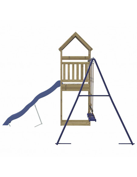 Set da Gioco da Esterno in Legno di Pino Impregnato