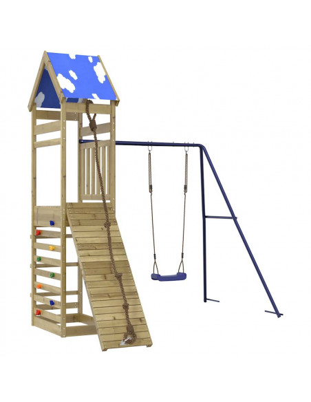 Set da Gioco da Esterno in Legno di Pino Impregnato