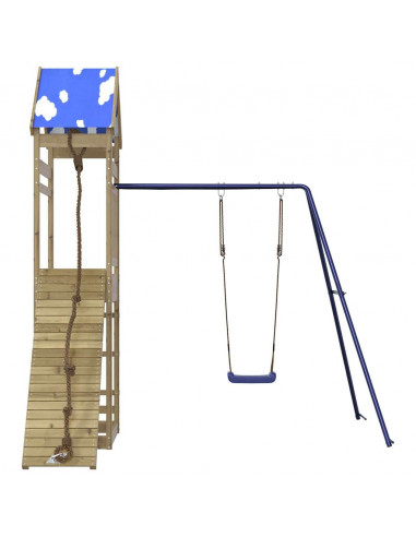Set da Gioco da Esterno in Legno di Pino Impregnato