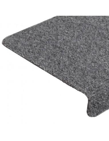 Tappetini Scale Tessuto Agugliato 15 pz 65x21x4cm Grigio Chiaro