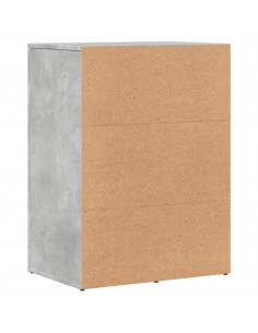 Credenze 2 pz Grigio Cemento 59x39x80 cm in Legno Multistrato 2