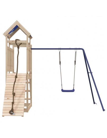 Set da Gioco da Esterno in Legno Massello di Pino