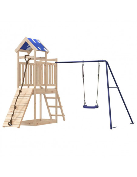 Set da Gioco da Esterno in Legno Massello di Pino