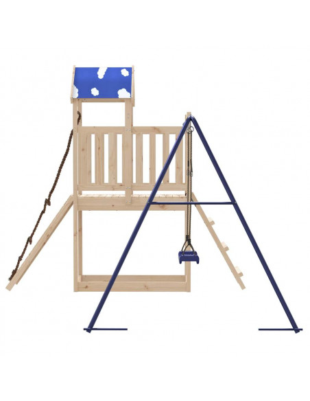 Set da Gioco da Esterno in Legno Massello di Pino