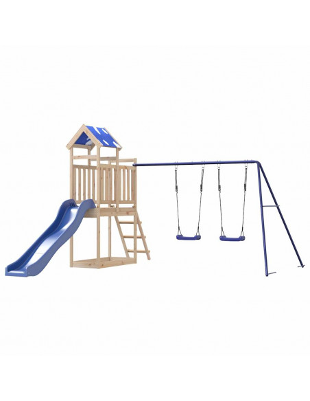 Set da Gioco da Esterno in Legno Massello di Pino