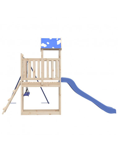 Set da Gioco da Esterno in Legno Massello di Pino