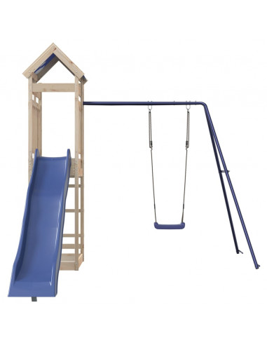 Set da Gioco da Esterno in Legno Massello di Pino