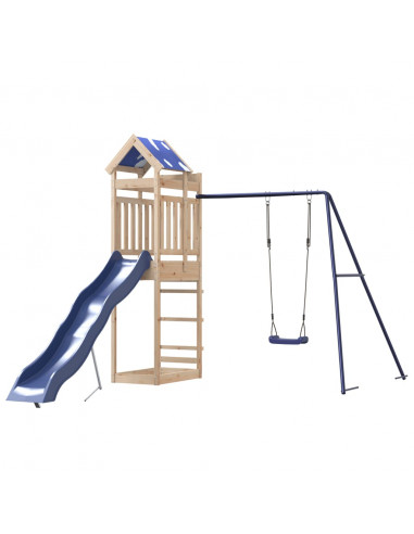 Set da Gioco da Esterno in Legno Massello di Pino