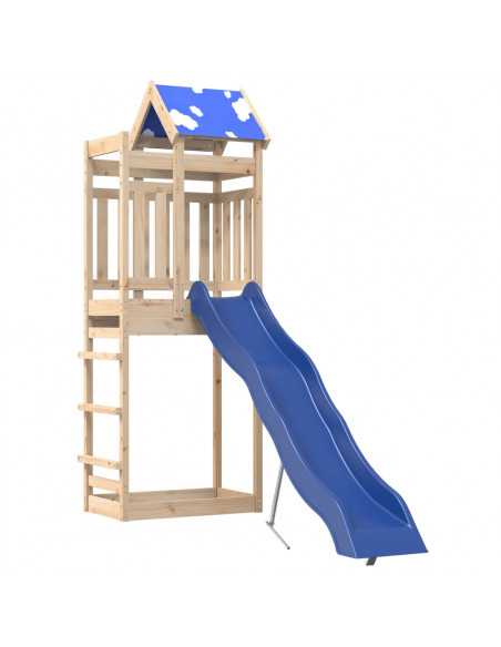 Set da Gioco da Esterno in Legno Massello di Pino