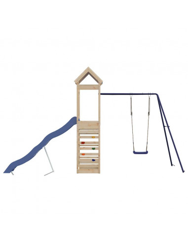 Set da Gioco da Esterno in Legno Massello di Pino