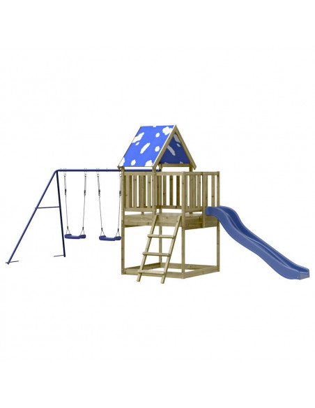 Set da Gioco da Esterno in Legno di Pino Impregnato