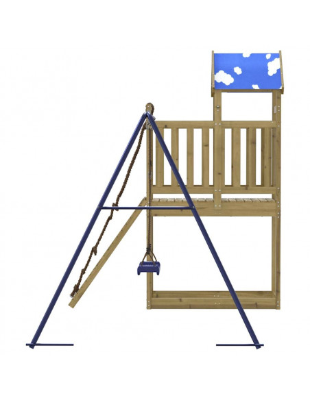 Set da Gioco da Esterno in Legno di Pino Impregnato