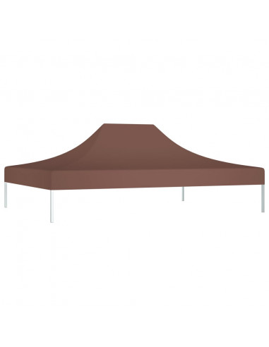 Tetto per Tendone per Feste 4,5x3 m Marrone 270 g/m²