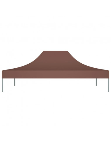 Tetto per Tendone per Feste 4,5x3 m Marrone 270 g/m²