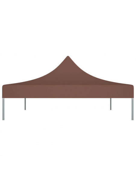 Tetto per Tendone per Feste 4,5x3 m Marrone 270 g/m²