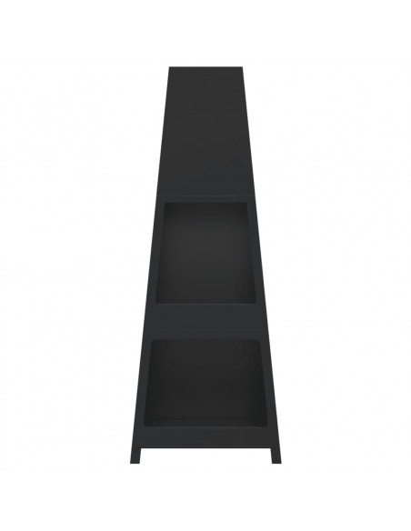 Caminetto da Esterno Design Torre Deposito Tronchi Nero Acciaio