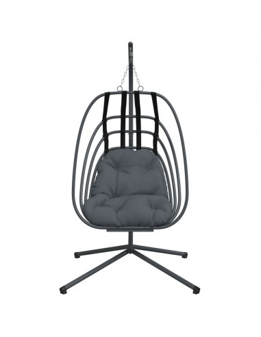 Supporto Sedia a Uovo Sospesa con Supporto Antracite in Acciaio