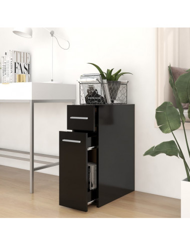 Armadietto da Farmacia Nero 20x45,5x60 cm in Legno Multistrato