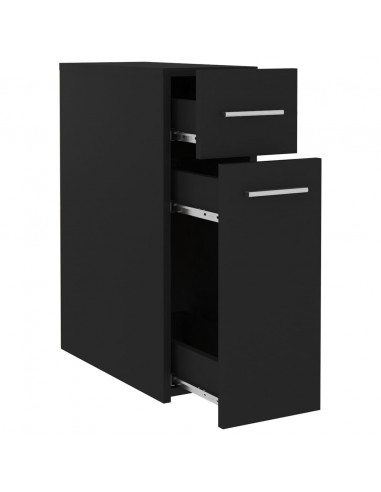 Armadietto da Farmacia Nero 20x45,5x60 cm in Legno Multistrato