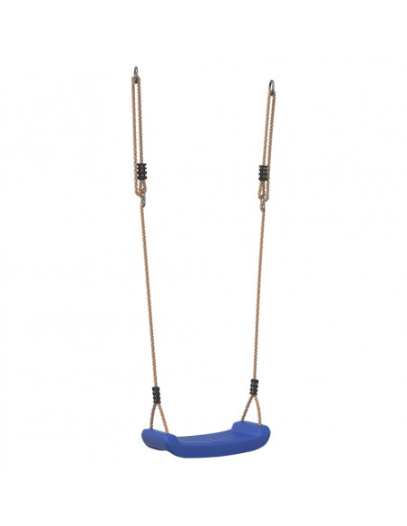 Seggiolino da Altalena per Bambini Singolo Corda Regolabile Blu