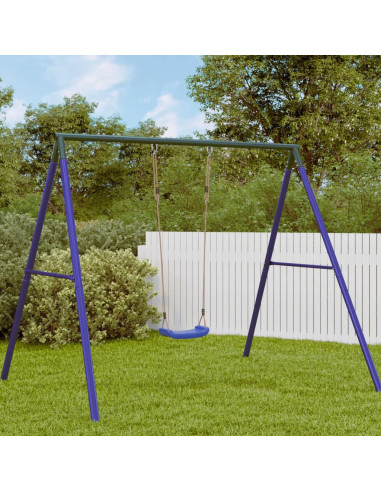 Seggiolino da Altalena per Bambini Singolo Corda Regolabile Blu