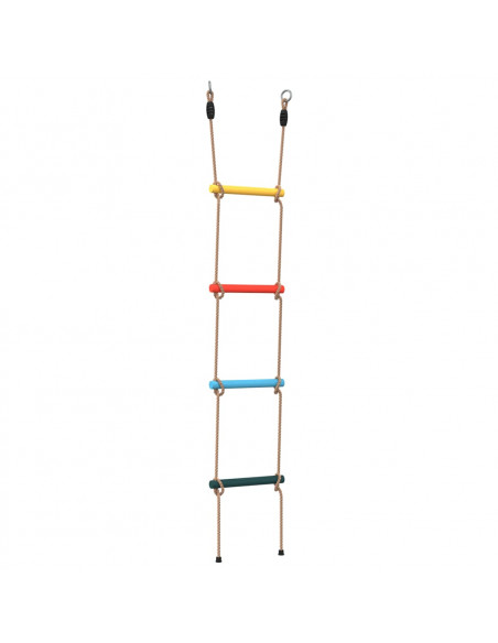Scala di Corda per Bambini con 4 Pioli Multicolore