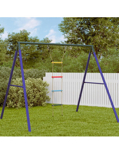 Scala di Corda per Bambini con 4 Pioli Multicolore