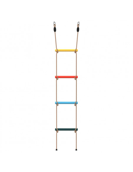 Scala di Corda per Bambini con 4 Pioli Multicolore