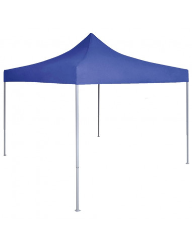 Gazebo Professionale Pieghevole 2x2 m in Acciaio Blu