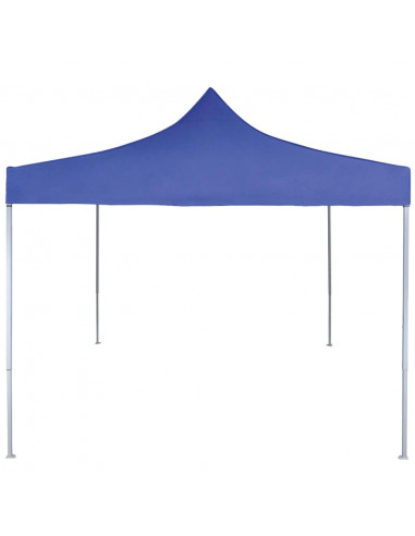 Gazebo Professionale Pieghevole 2x2 m in Acciaio Blu