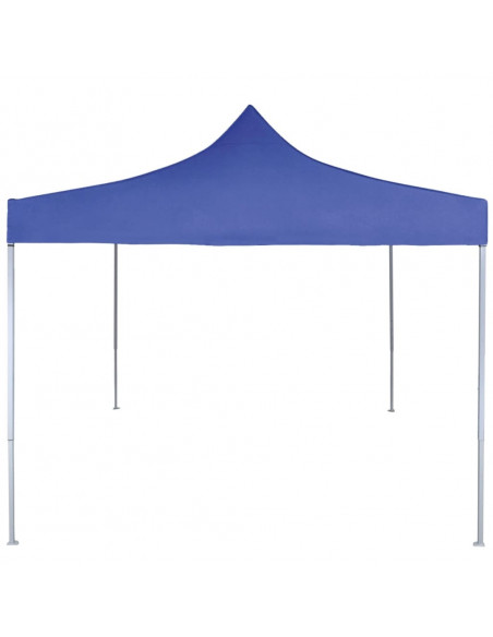 Gazebo Professionale Pieghevole 2x2 m in Acciaio Blu