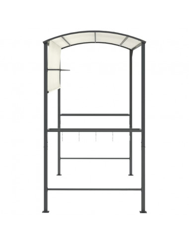 Gazebo con Tetto 220x110x200 cm Crema