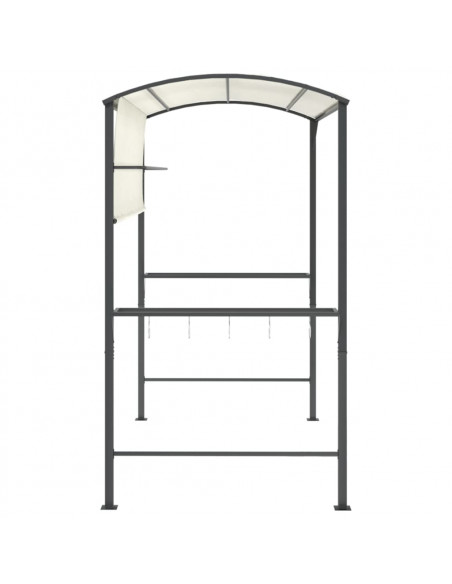 Gazebo con Tetto 220x110x200 cm Crema