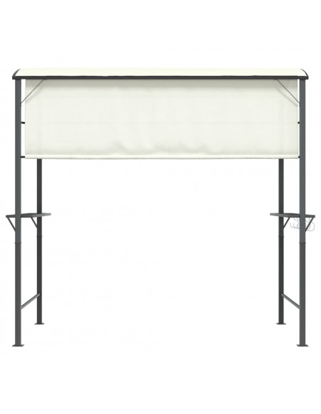 Gazebo con Tetto 220x110x200 cm Crema