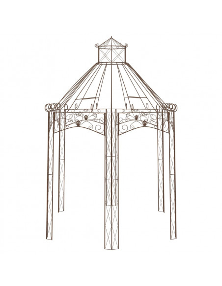 Padiglione da Giardino Marrone Anticato 400x258x378 cm in Ferro