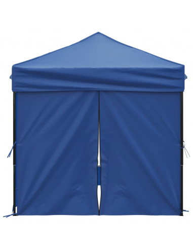 Tenda per Feste Pieghevole con Pareti Laterali Blu 2x2 m