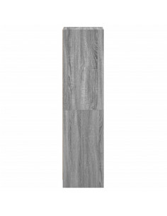 Credenza con Ante in Vetro Grigio Sonoma 35x37x142 cm 2