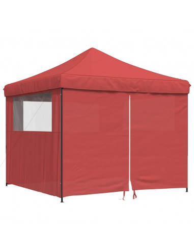 Tendone per Feste Pieghevole Pop-Up con 4 Pareti Bordò