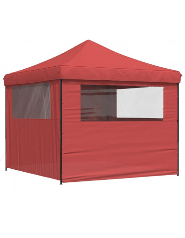 Tendone per Feste Pieghevole Pop-Up con 4 Pareti Bordò