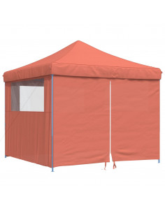 Tendone per Feste Pieghevole Pop-Up con 4 Pareti Terracotta 2