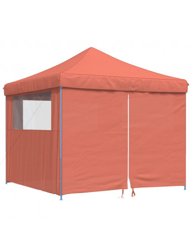 Tendone per Feste Pieghevole Pop-Up con 4 Pareti Terracotta