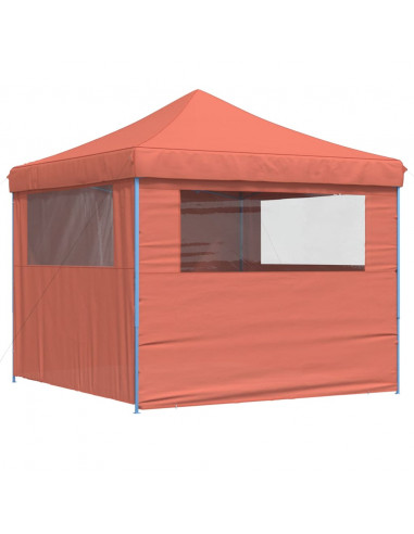 Tendone per Feste Pieghevole Pop-Up con 4 Pareti Terracotta